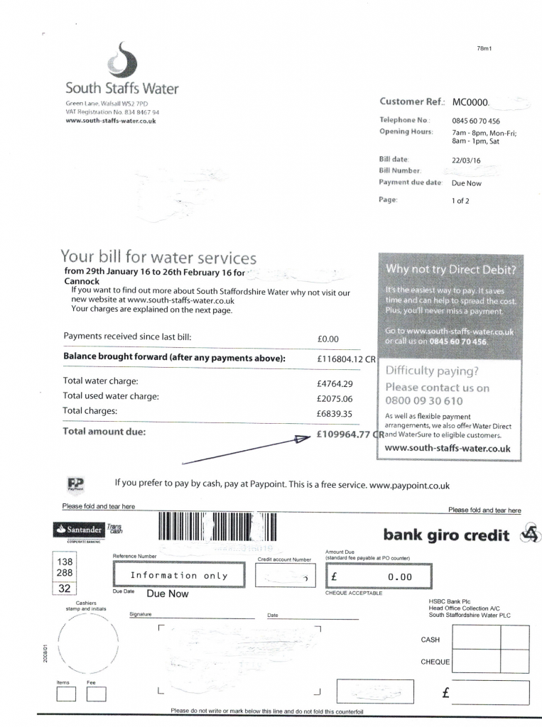 Water audit services - the water bill rebate